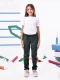 PANTALON DEPORTIVO DE FELPA SIN PUÑO VERDE