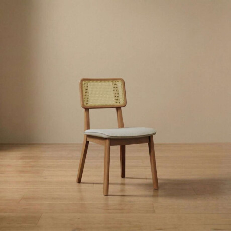 Silla de Comedor Classic Li­nea Manhattan Tela Lino/Natural