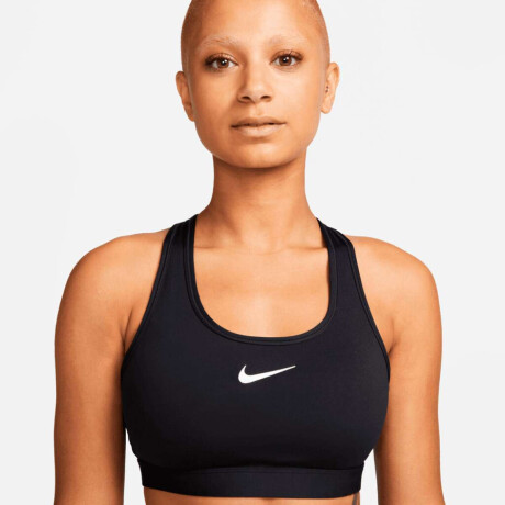 Top Nike Swoosh Medium Support de Mujer Negro