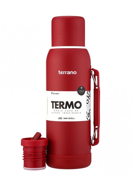 Termo Premium 1lt. Con base de Silicona Rojo