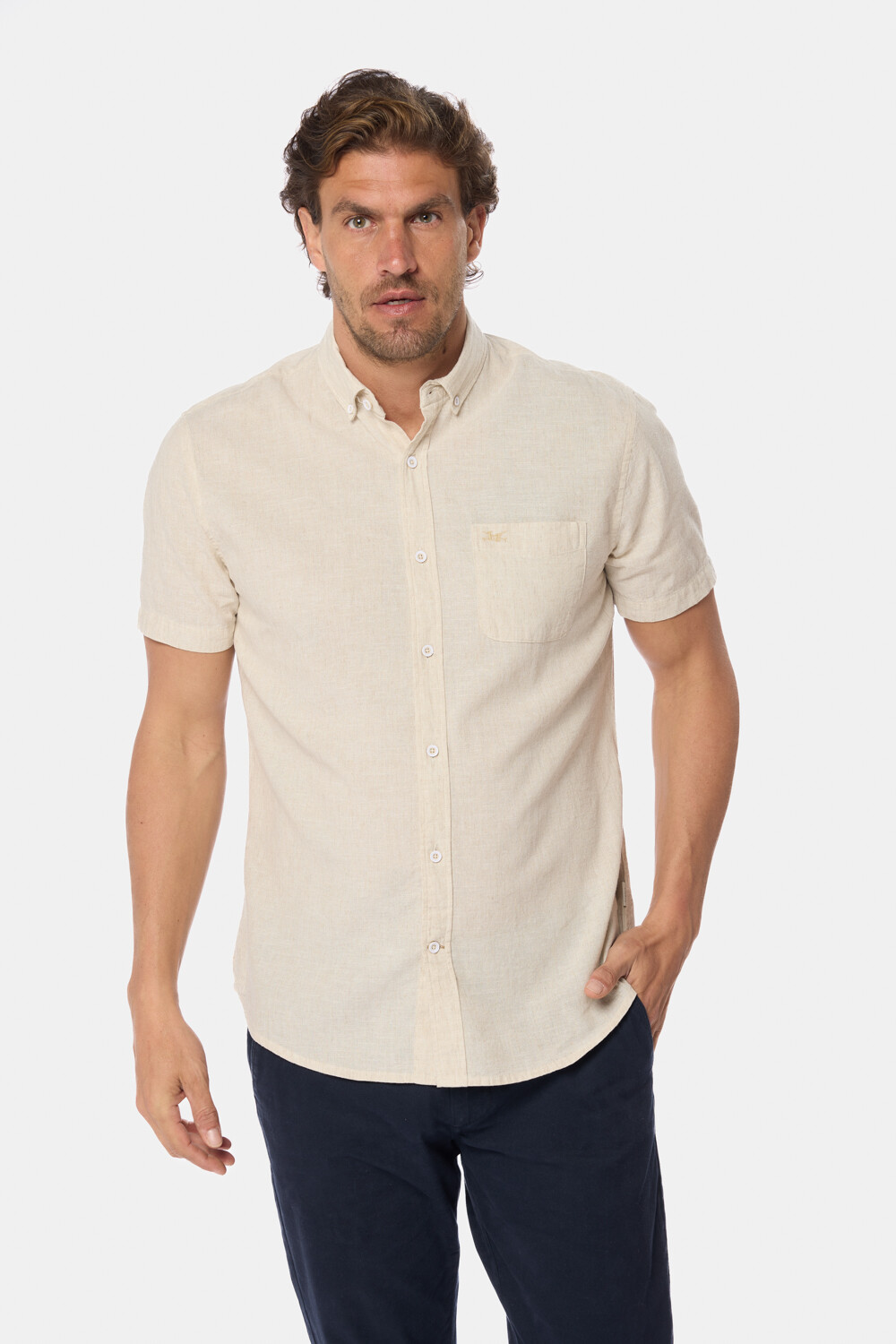 CAMISA DE LINO Beige
