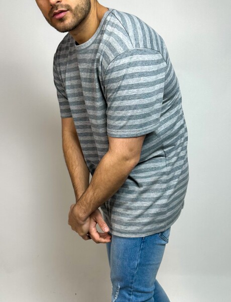 T-Shirt rayada Garrido Gris