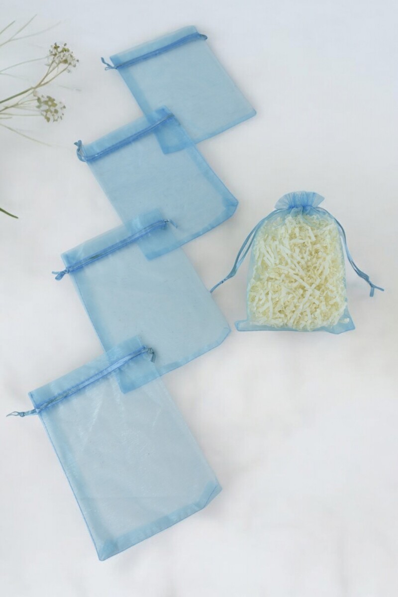 Pack x 100 - Bolsas organza 12x17 cm - TURQUESA 