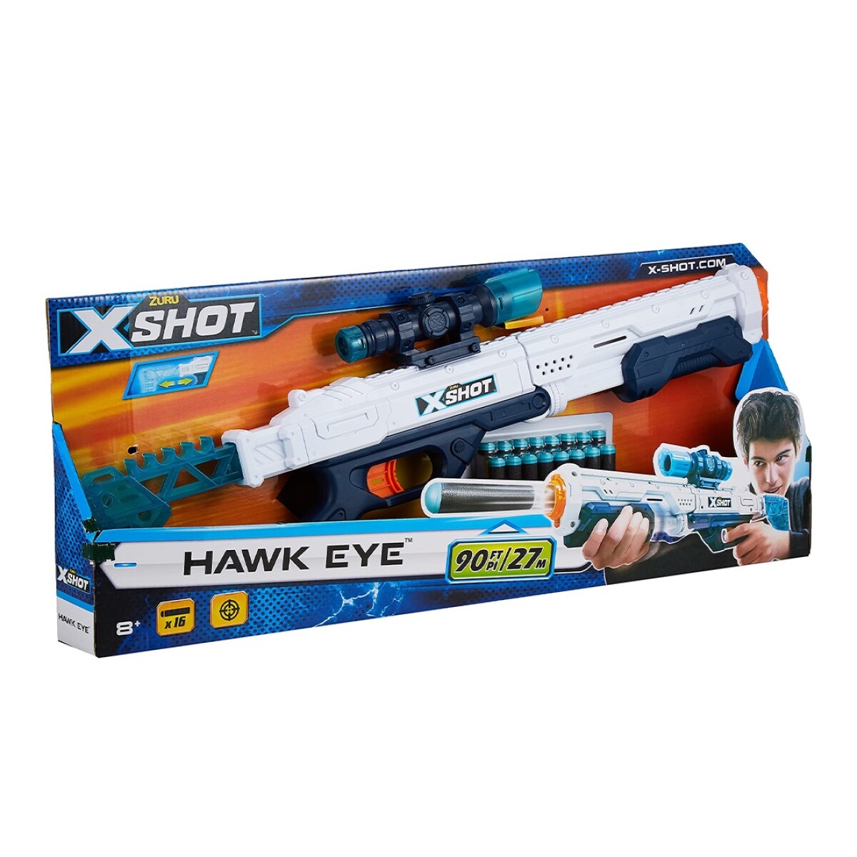 X-shot Excel Hawk Eye con 16 Dardos 36435 - 001 