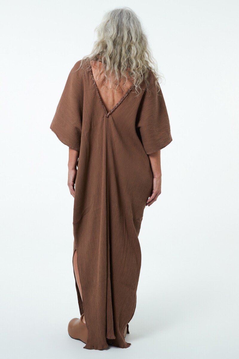 VESTIDO LARGO Marron