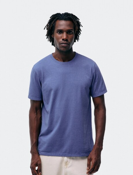 CAMISETA BÁSICA UNISSEX REGULAR WORLD AZUL