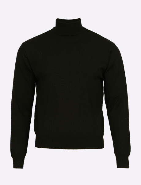 Sweater cuello alto negro