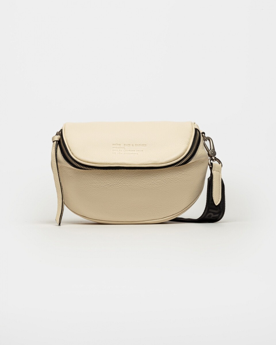 Bandolera Soft en Cuero Graneado - Cotton Niquel 