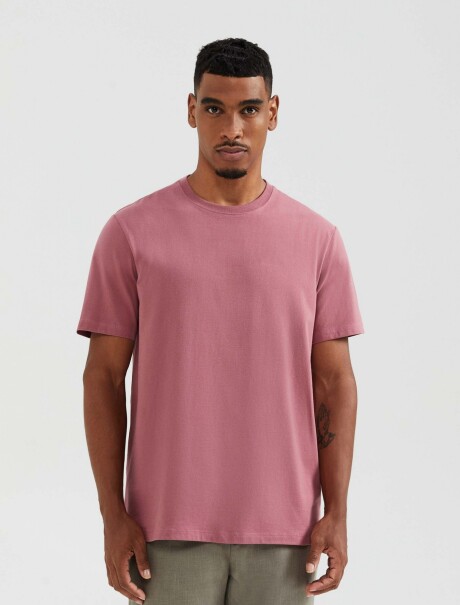 CAMISETA BÁSICA MANGA CORTA ROSA