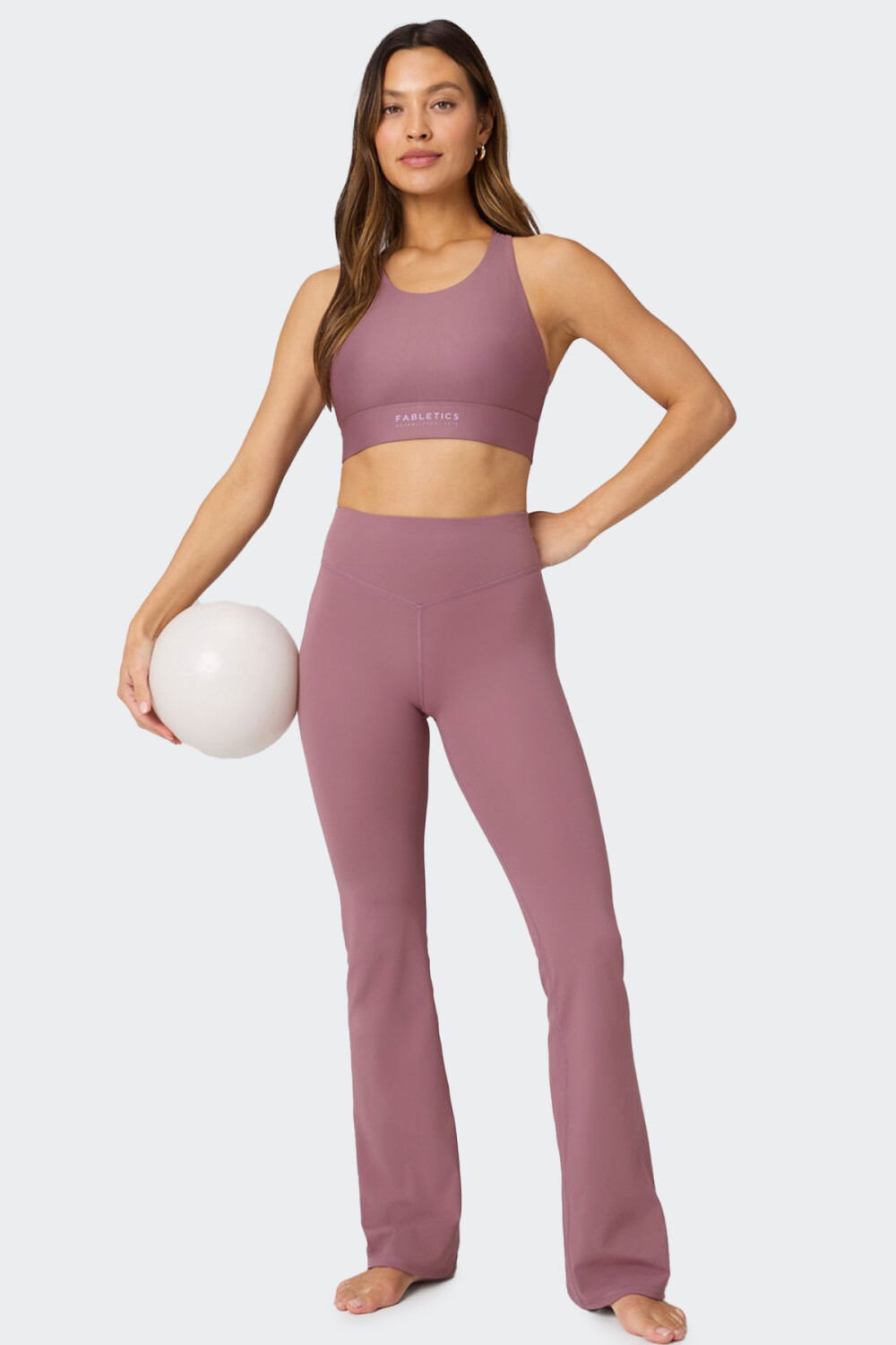 Pantalón Fabletics Campana PureLuxe Rosa