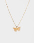 Cadena Corta con Dije Mariposas Cadena Con Dije De Mariposa - Dorado