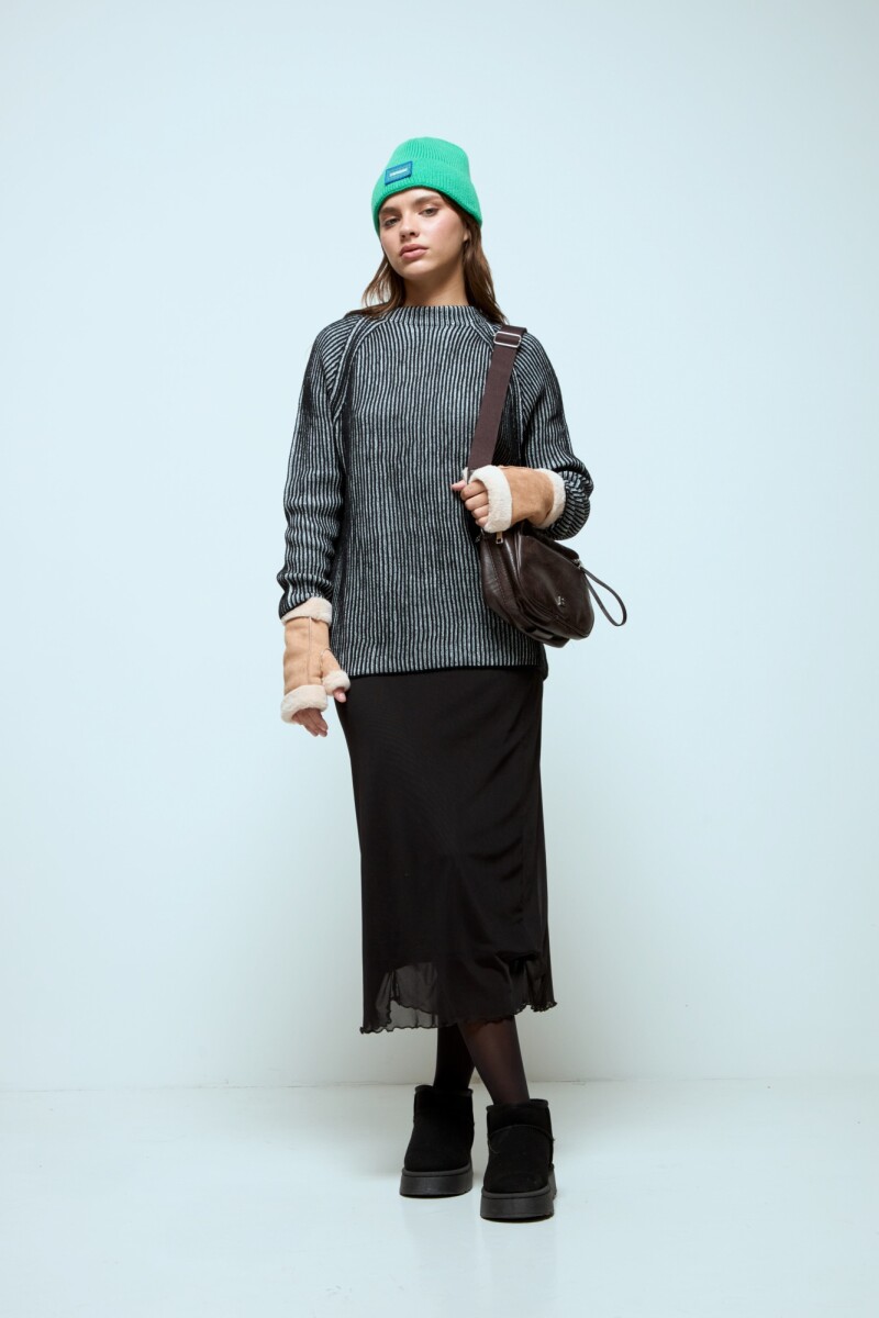 Sweater con lurex negro