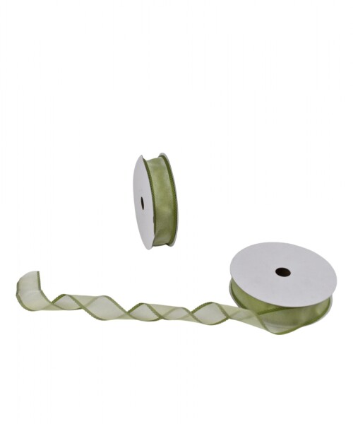 Cinta organza lisa 23 mts - VERDE VERDE