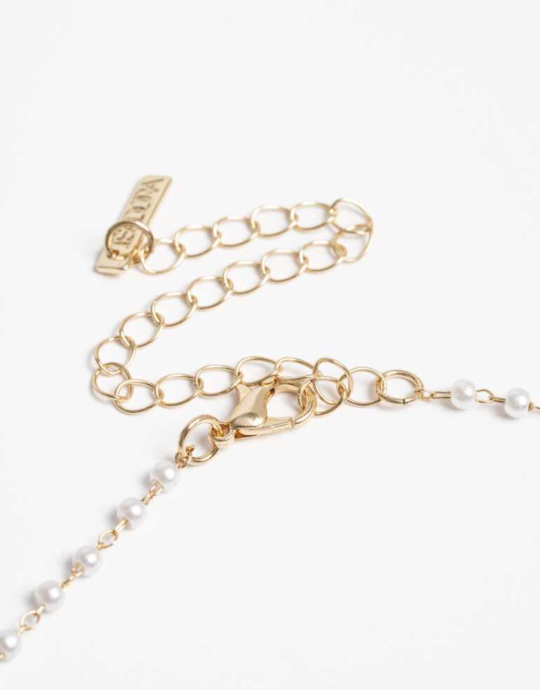 Bijouterie Set Sets temáticos Set De Aros Corazón Y Collar Con Perlas - Dorado