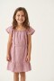 Vestido con volados en hombro ROSA