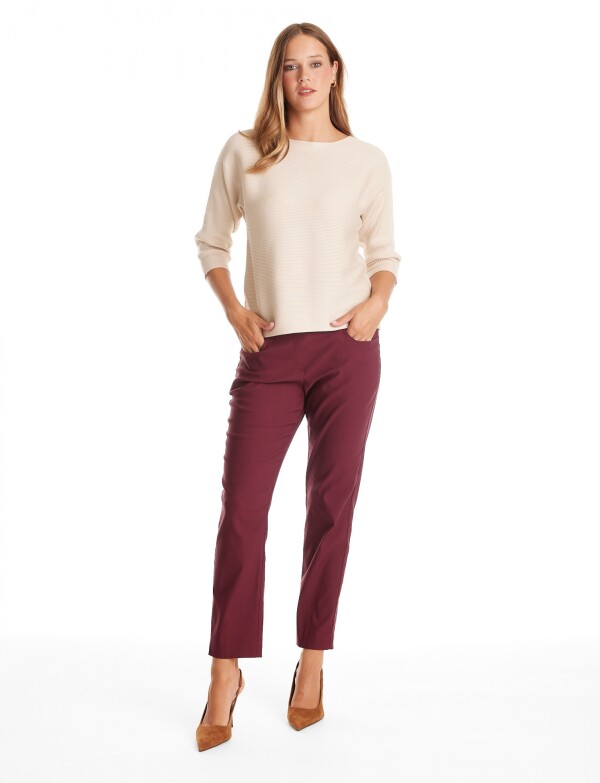 Buzo Dolman Ribs BEIGE CLARO