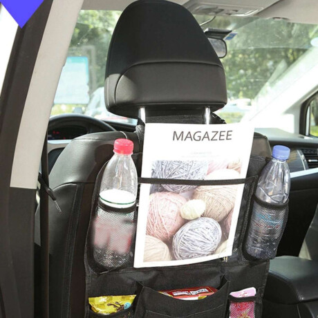 Organizador Multi Bolsillos Para El Asiento Del Auto Negro