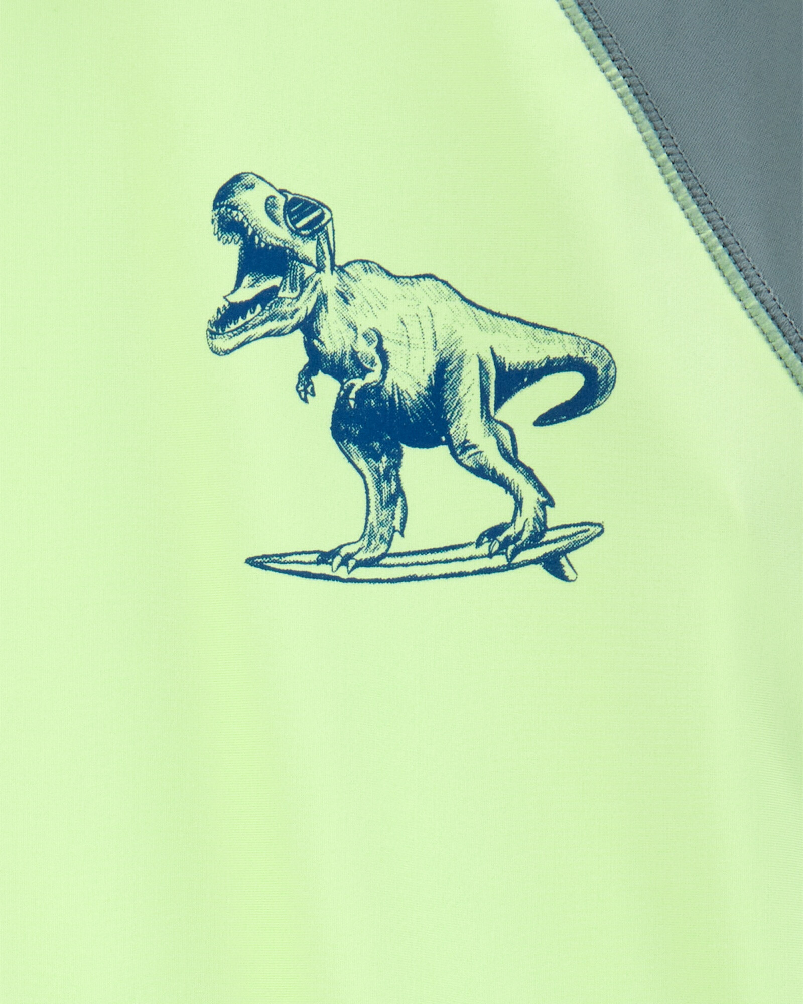 Remera de baño manga corta con protección UPF 50+, estampa dino Sin color