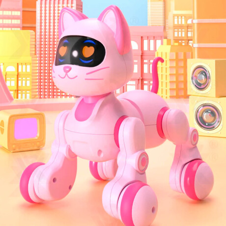 Mascota Robot Inteligente Control Remoto Con Sonido Rosa