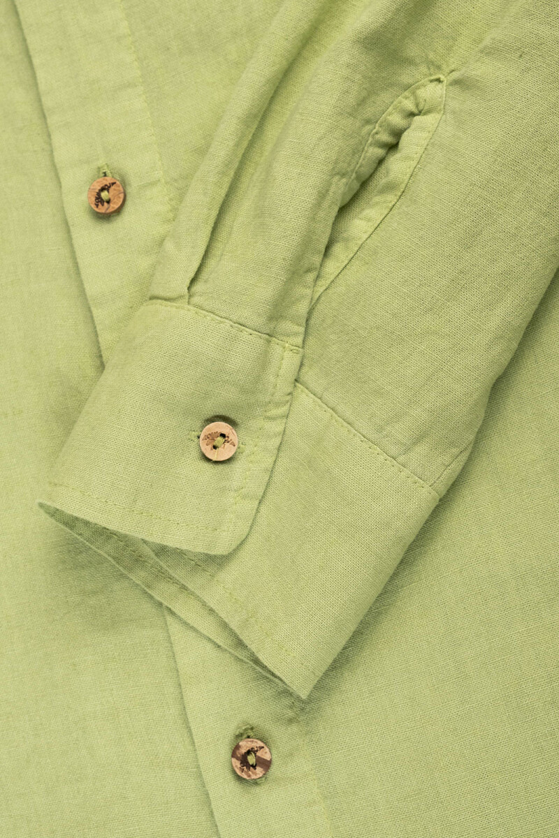 LONG SLEEVE LINEN SHIRT Avocado