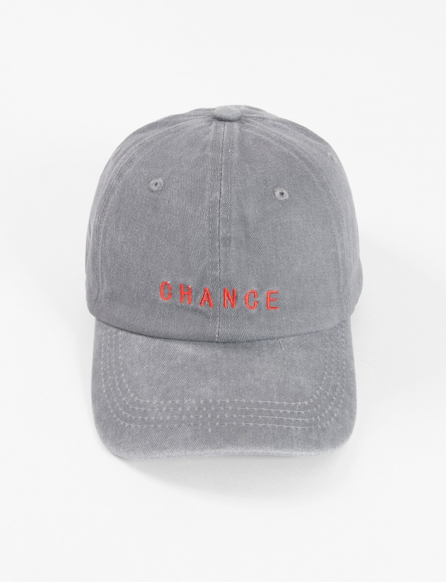 Cap chance bordado - gris 