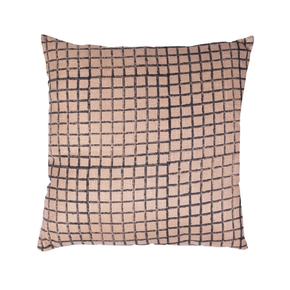 ALMOHADÓN MÁLAGA 45*45 LINO-Y-ALGODON BEIGE/VERDE