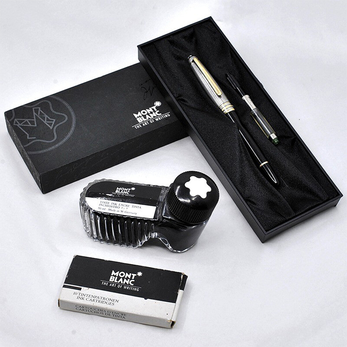 Pluma Estilografica Montblanc Meisterstuck Doue En Plata 925 