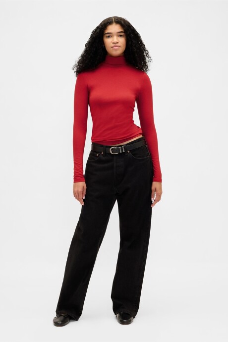 Remera Polera Mujer Modern Red