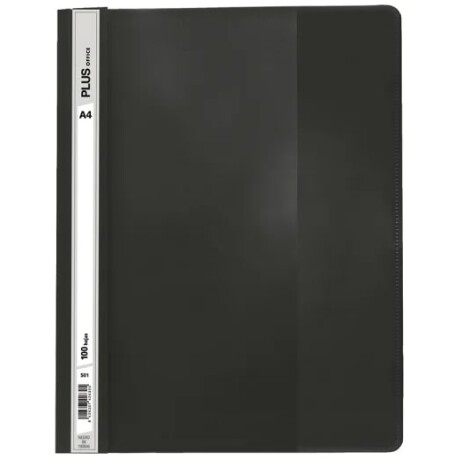 Carpeta A4 Plus Office Tapa Transparente Negra