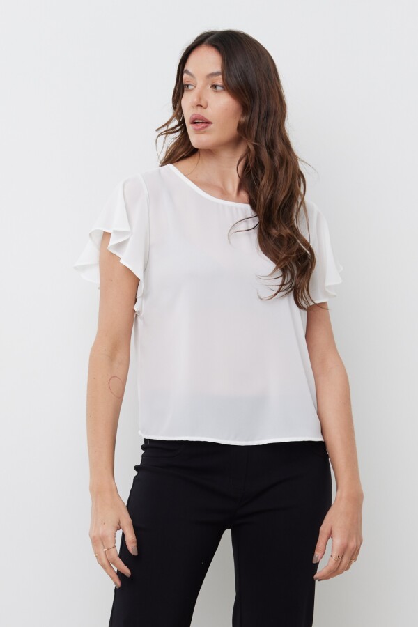 Blusa Manga Volados CRUDO