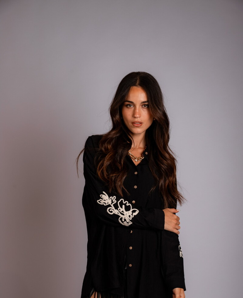 Camisa Mikonos (PRE VENTA) negro