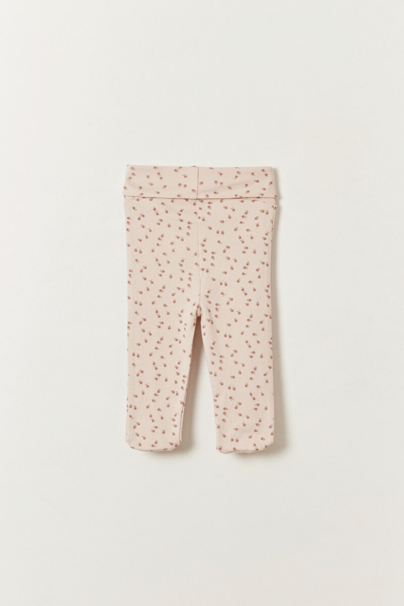 Pack x2 pelele Estampado Flores Beige