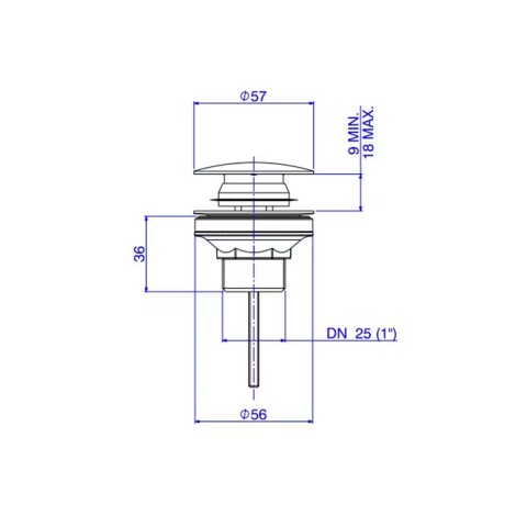 Válvula de lavatorio bronce Deca Red Gold Click Válvula De Lavatorio Bronce Deca Red Gold Click