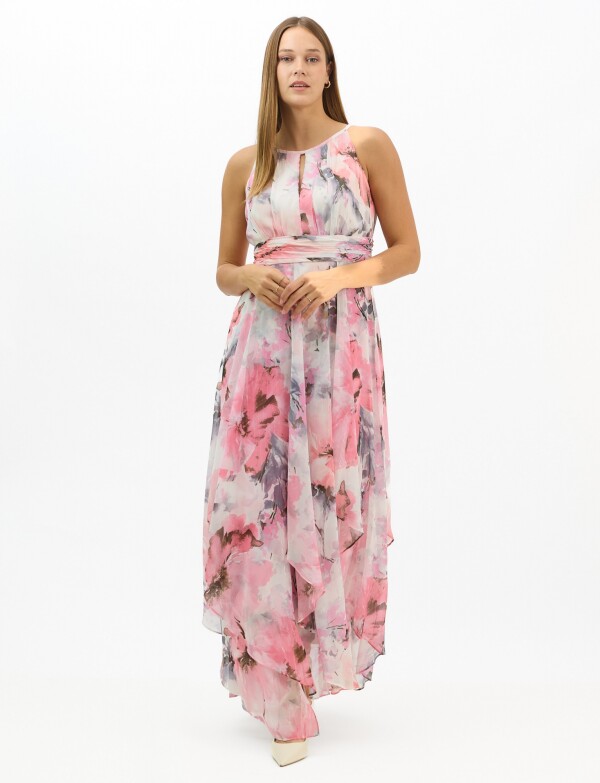 Vestido Largo Estampado Floral MULTI/ROSA