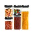 Juego de 5 Recipientes Herméticos Apilables Tarros Frascos Contenedores Apto Alimentos Imback Color Negro Juego de 5 Recipientes Herméticos Apilables Tarros Frascos Contenedores Apto Alimentos Imback Color Negro