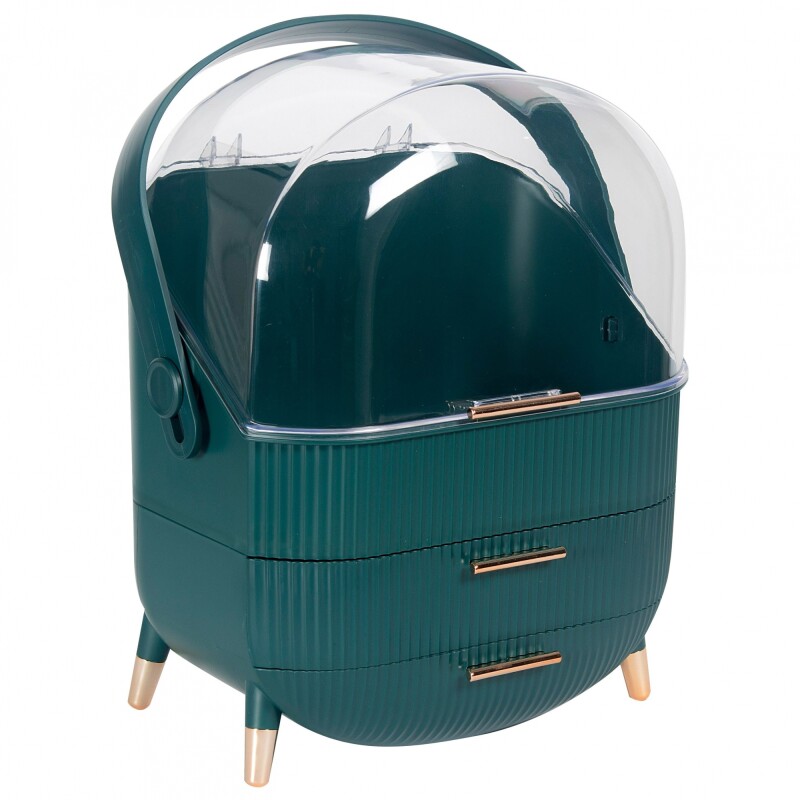 Organizador De Cosméticos Y Maquillaje Retro Verde - Valentín Morena