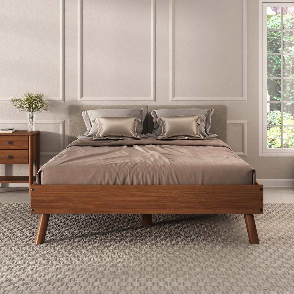 CAMA 2 PLAZAS MADERA MARRON FLORIDA