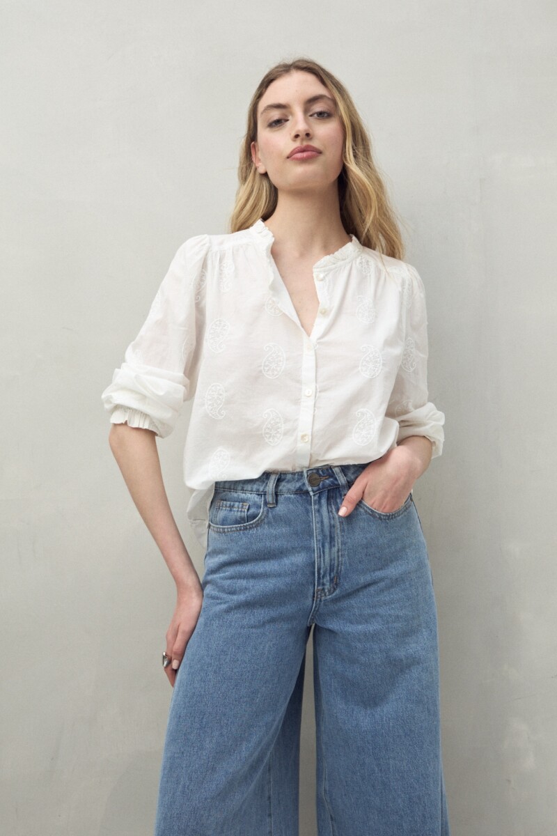 CAMISA ARABESCO Blanco