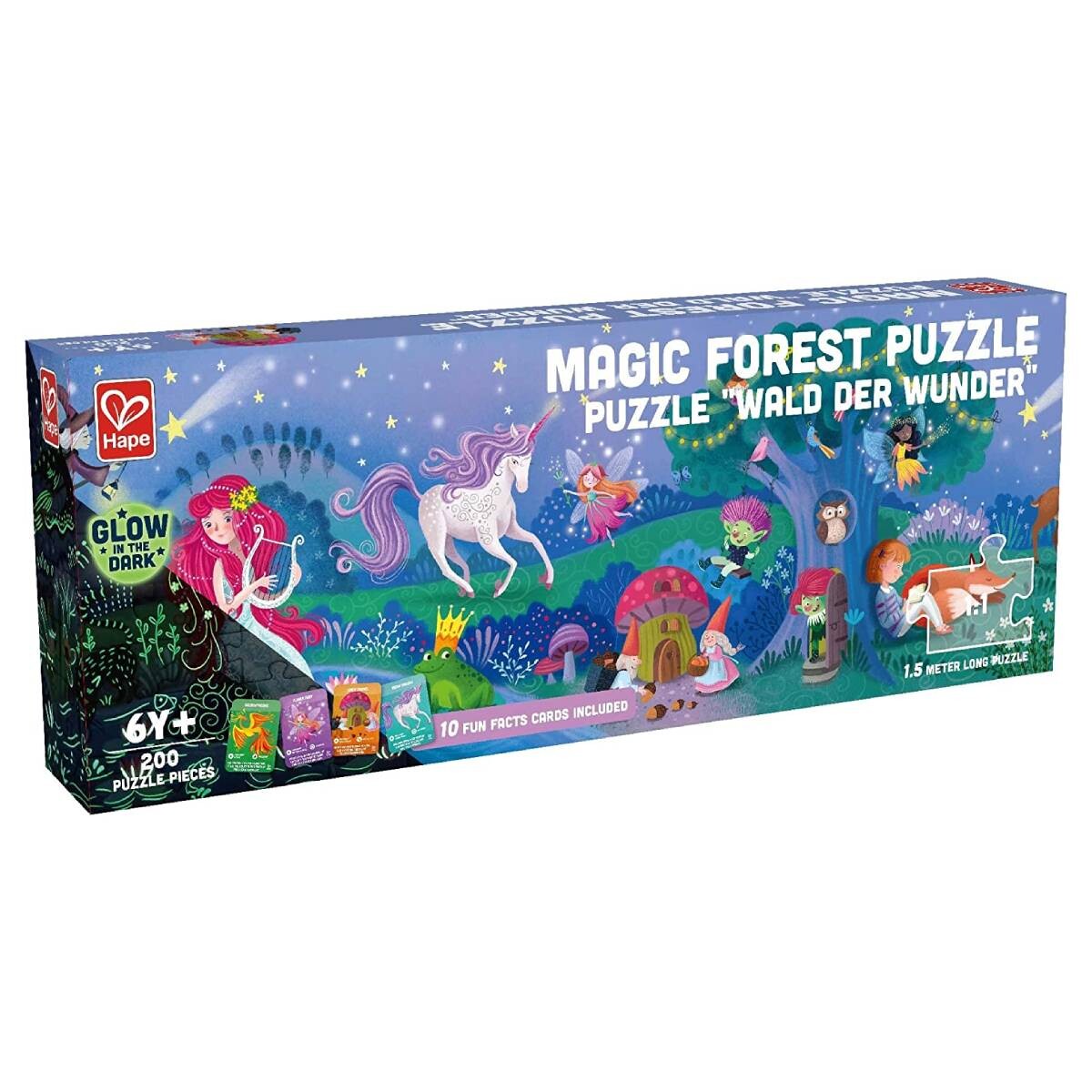 Puzzle Mágico Hape 200 Pzas - Bosque Unicornio 