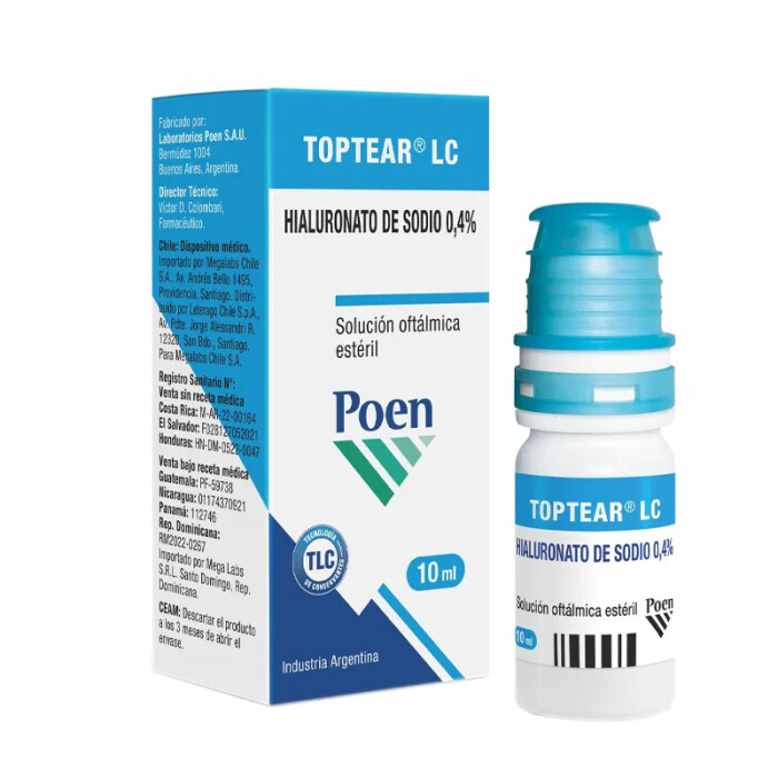 TOPTEAR LC HIALURONATO DE SODIO X 10 ML. única