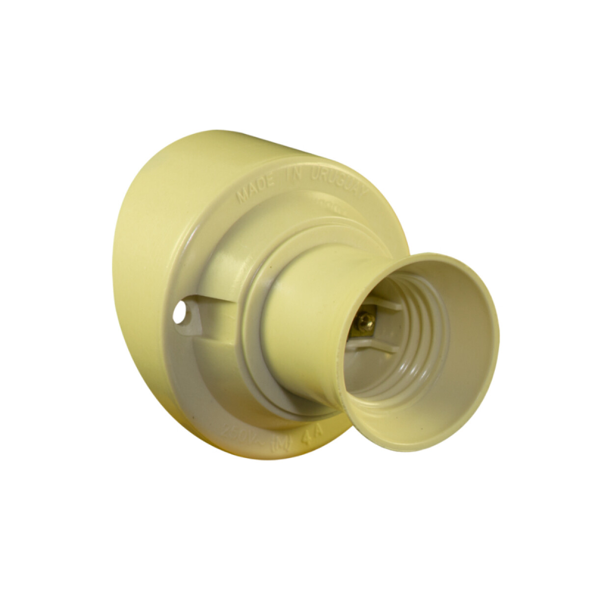 Receptáculo curvo rosca Edison E27 marfil-Molveno - M31326 
