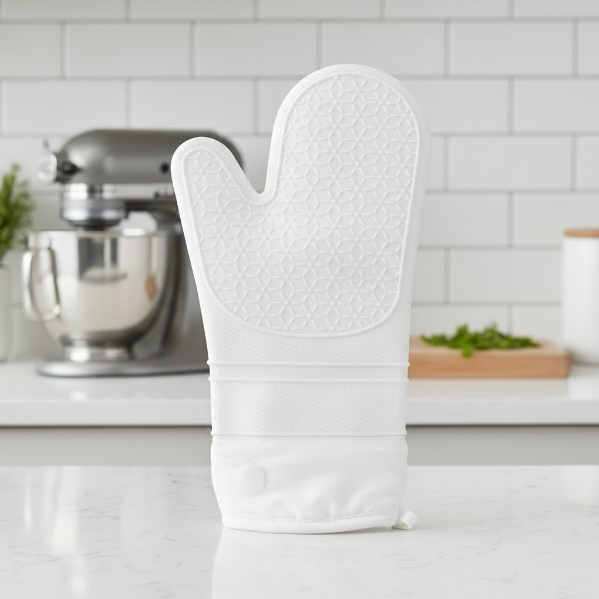 Manopla de silicona antideslizante - BLANCO 