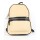 Mochila capitoneada en tela Canva Beige