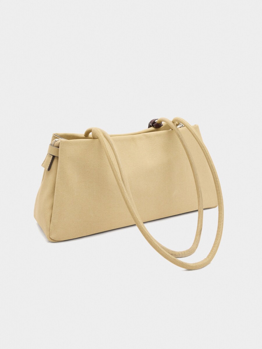 Bolso De Hombro Efecto Piel Con Colgante camel