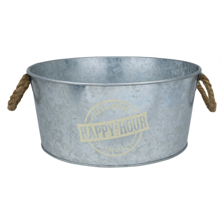 BALDE GALVANIZADO P/BOTELLAS ASAS CUERDA LINEA HAPPY HOUR 30X14CM FH302SS BALDE GALVANIZADO P/BOTELLAS ASAS CUERDA LINEA HAPPY HOUR 30X14CM FH302SS