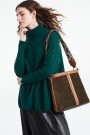 PONCHO LARGE COL ROULE Verde