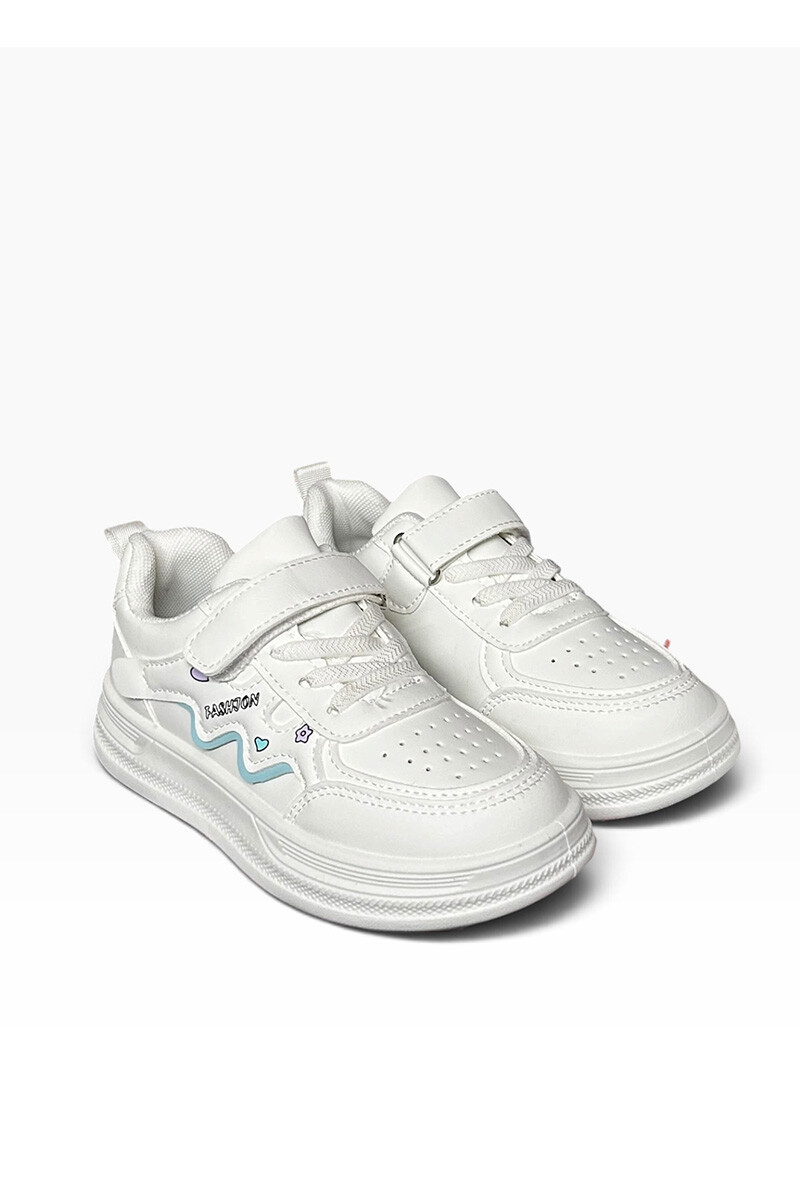 Champion deportivo niños con velcro Alestan 7202 Blanco