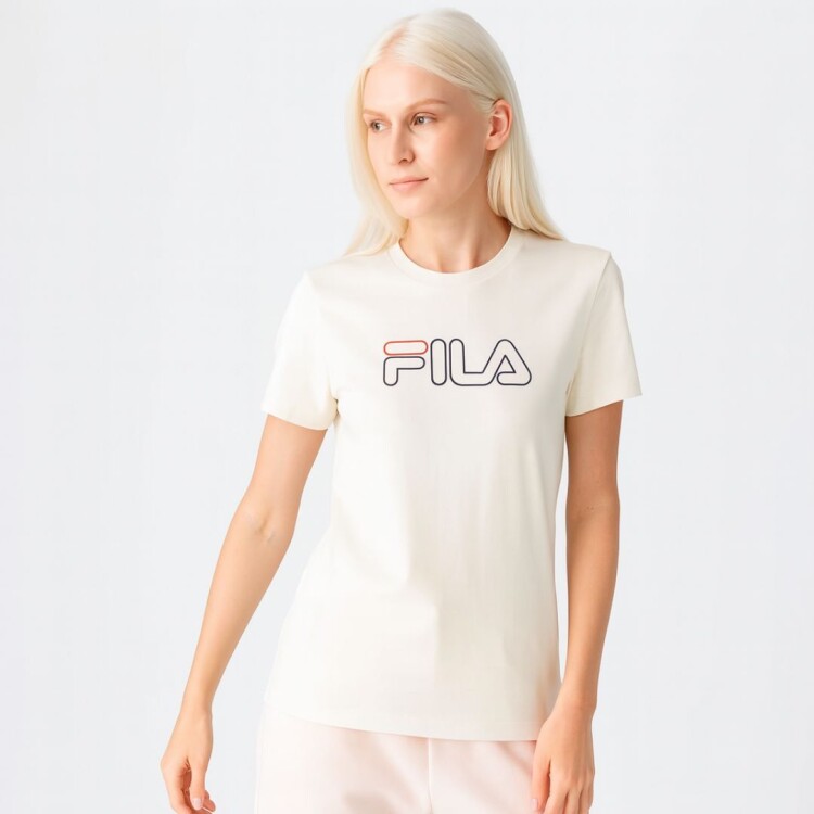 REMERA DE MUJER BASIC OUTLINE Blanco