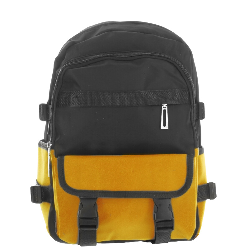 Mochila Miss Carol NAMASTE materiales y colores combinados Amarillo