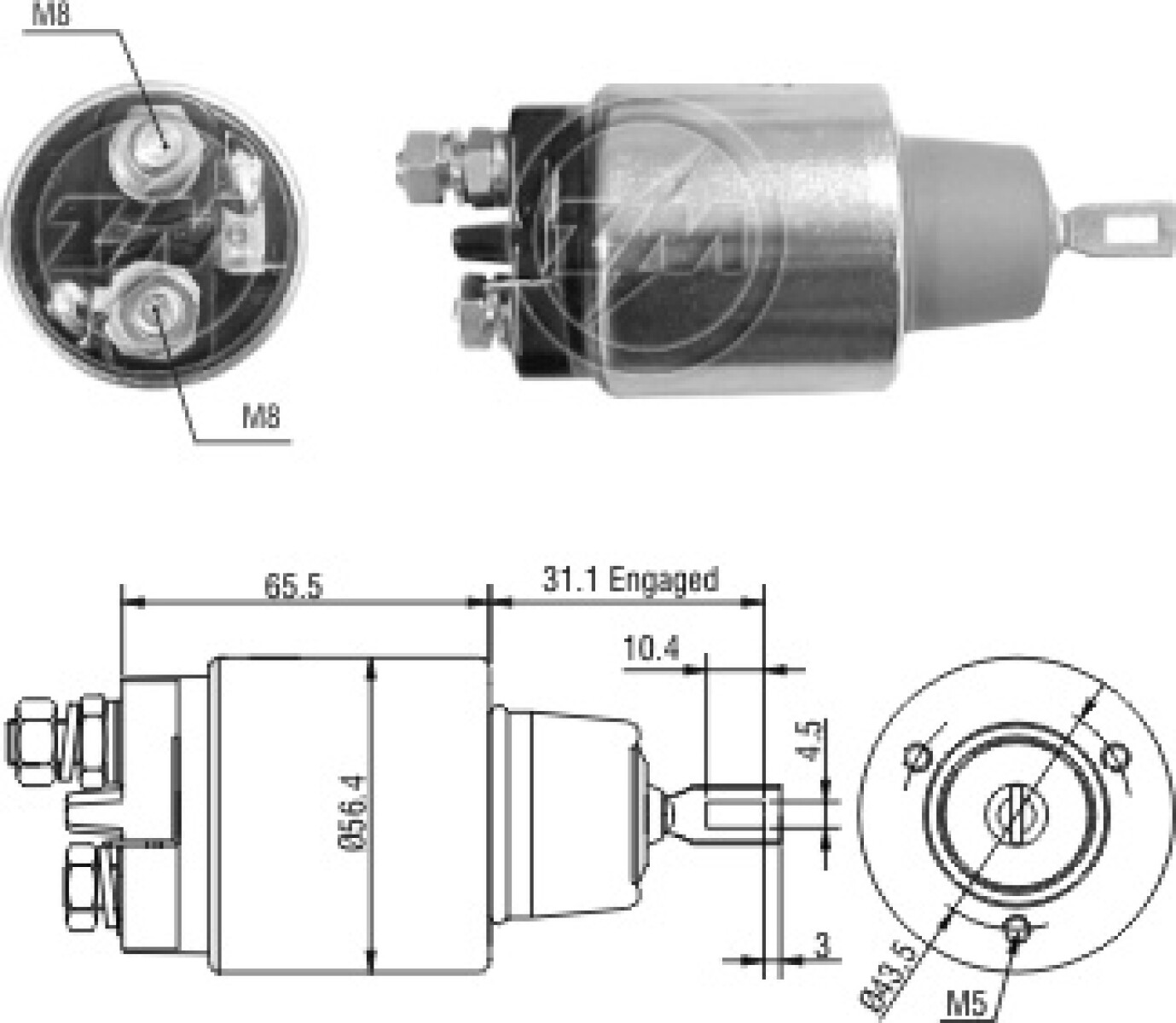 AUTOMATICO DE ARRANQUE VOLVO V70 850 2.5TDI 12V BOSCH ZM 